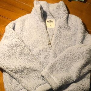 Hollister Light Blue Sherpa Pullover